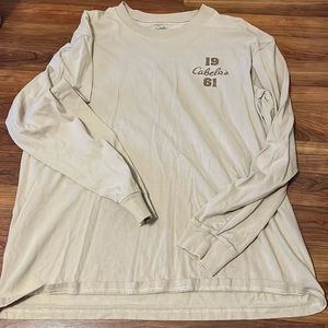 Cabelas tan large long sleeve tshirt